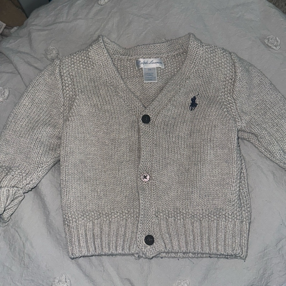 Infant polo cardigan